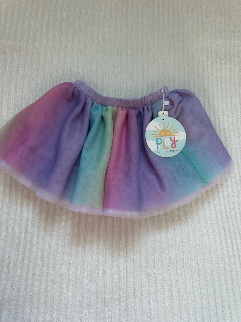 Little Sleepies Pastel Rainbow Tulle Skirt - Purple, Pink, Blue, Green